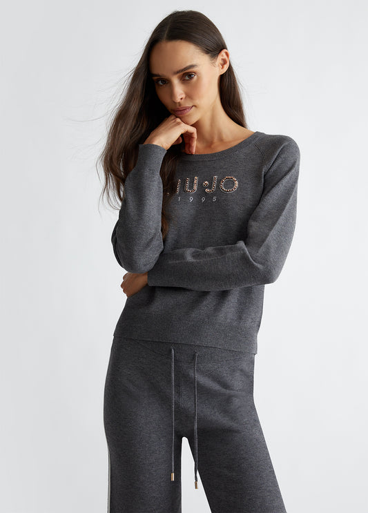TF4286-ANTRACITE/MELANGE - MAGLIA - LIU JO