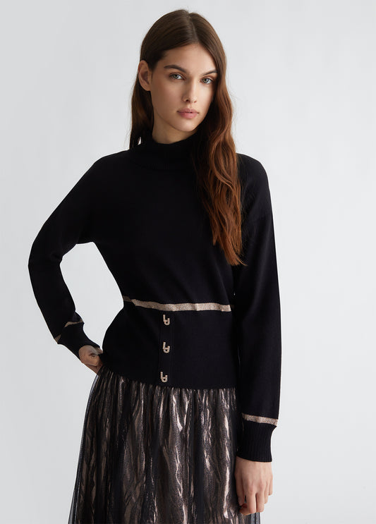 TF4165-NERO - MAGLIA - LIU JO