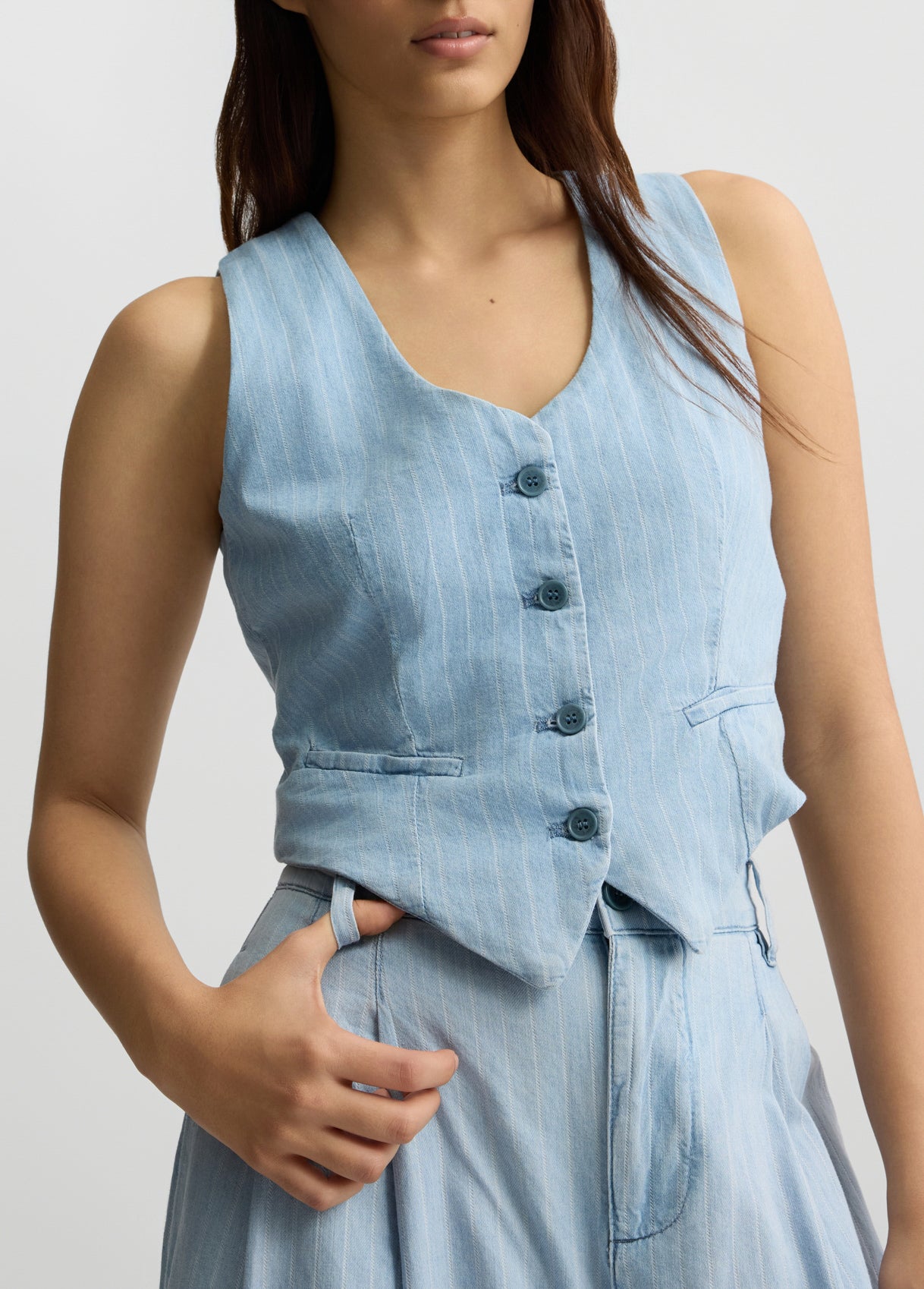 UA5122D4989-DENIMBLU - GILET - LIU JO