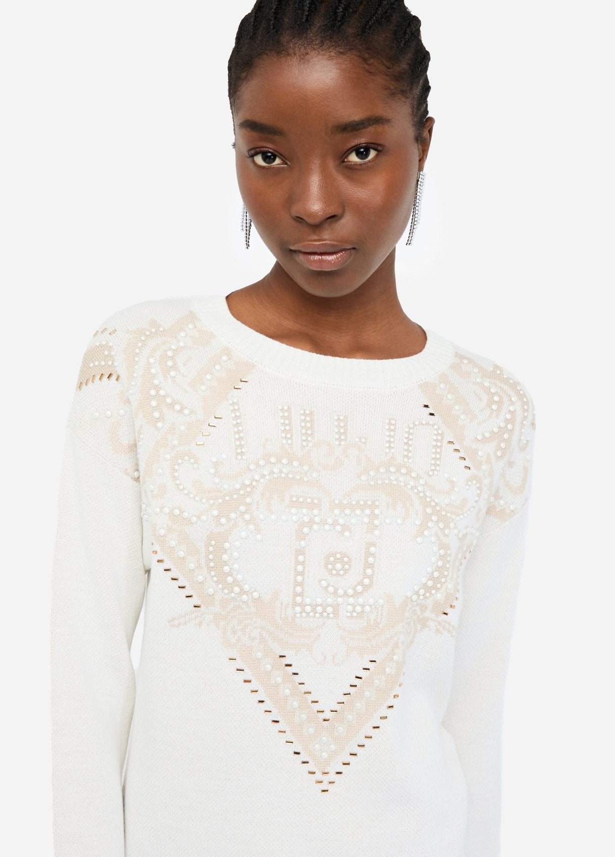 TF5225-BIANCO/LATTE - MAGLIA - LIU JO