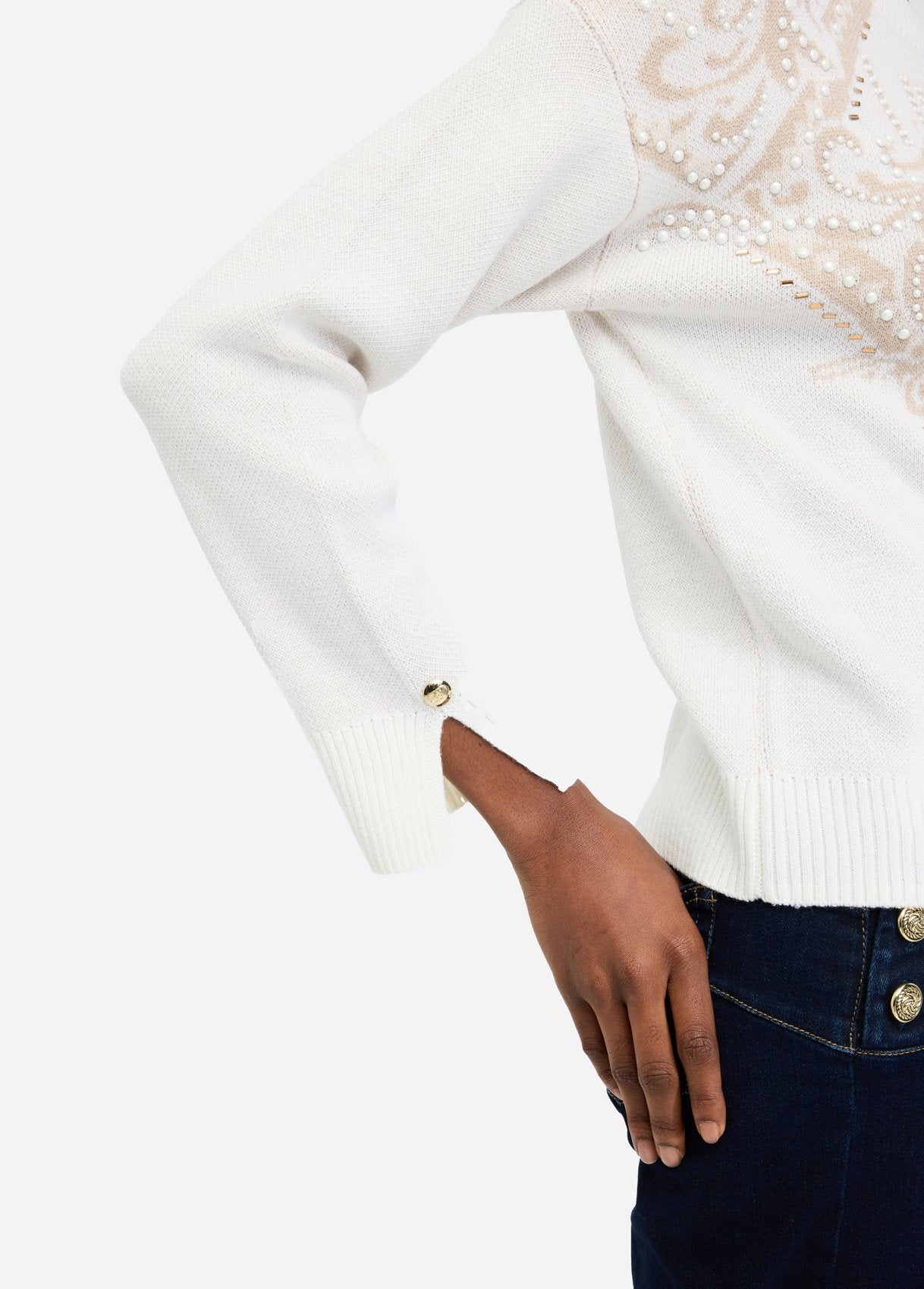 TF5225-BIANCO/LATTE - MAGLIA - LIU JO