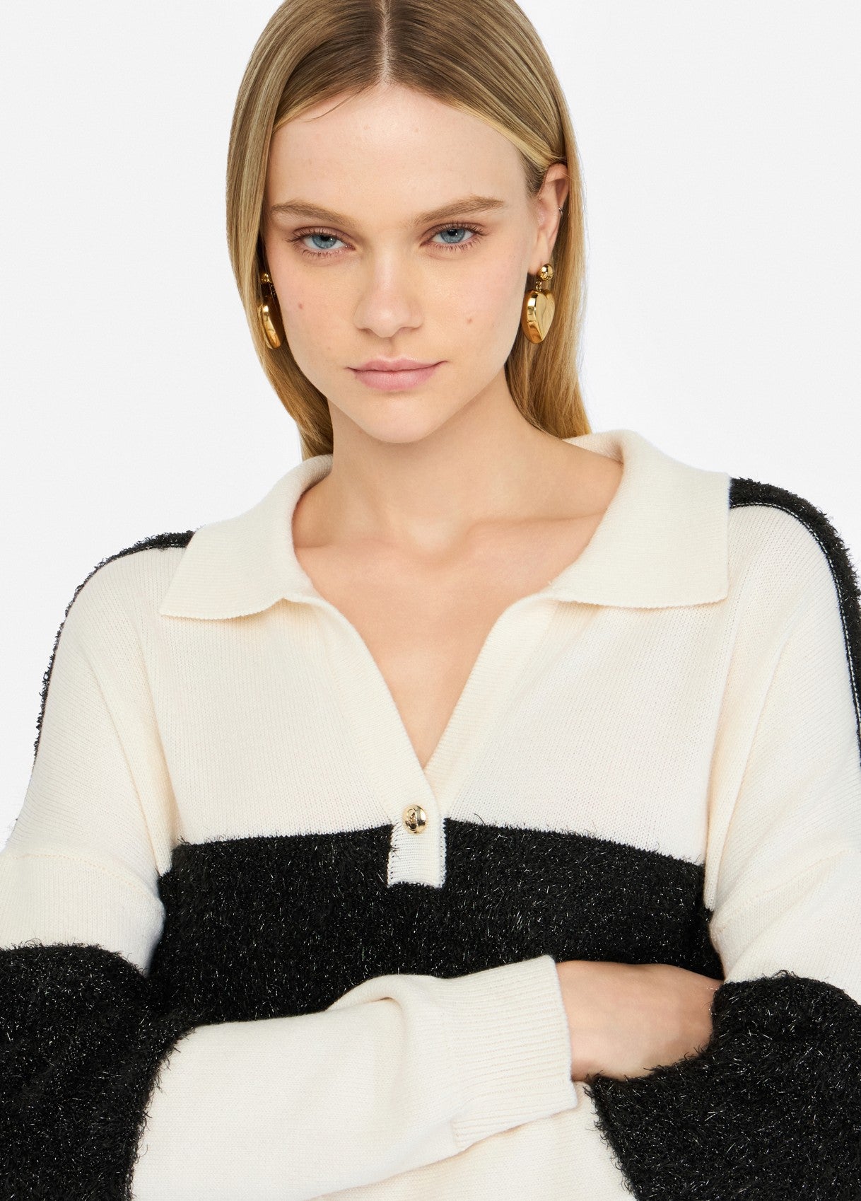 TF5221-LATTE/NERO - MAGLIA - LIU JO