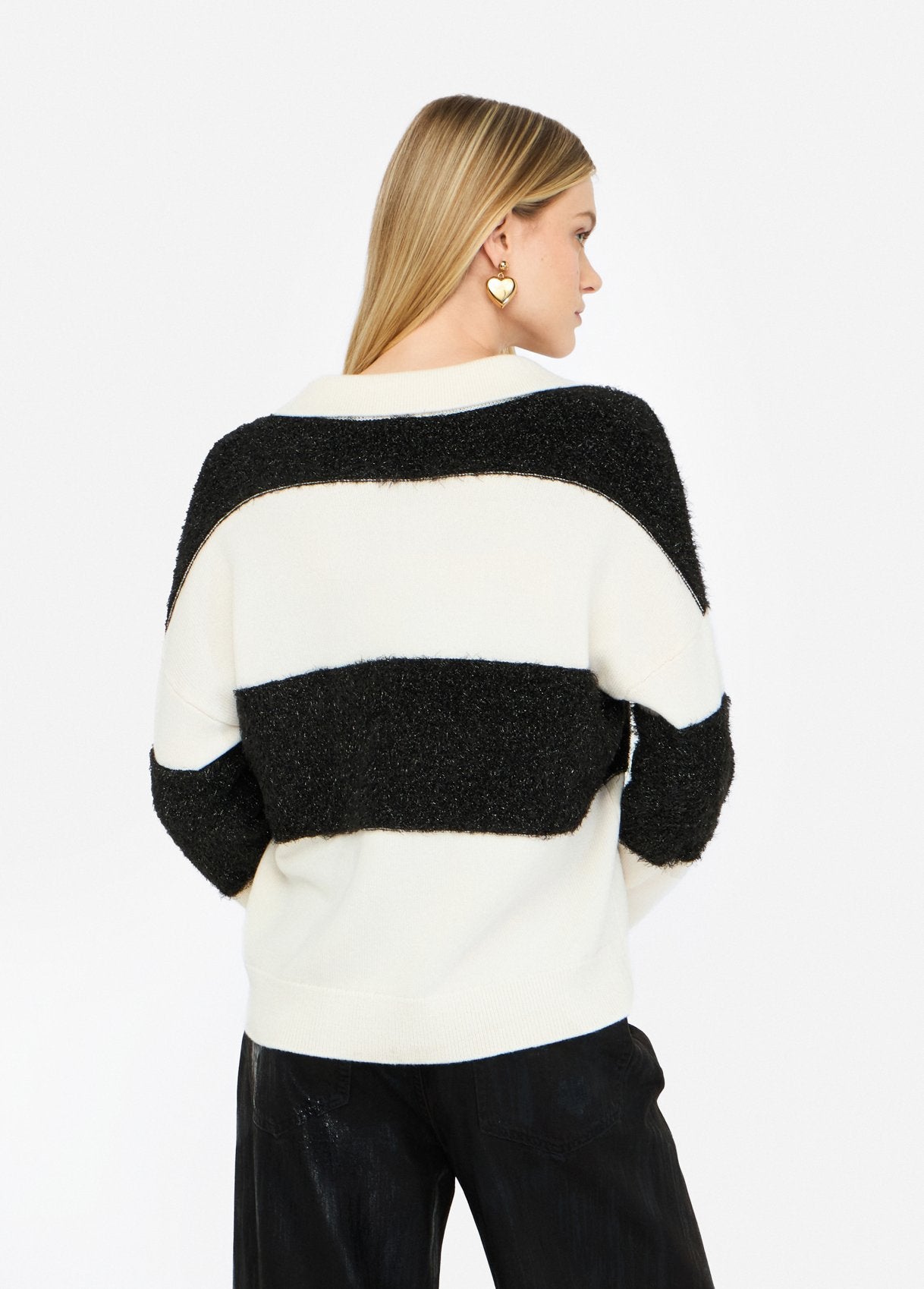 TF5221-LATTE/NERO - MAGLIA - LIU JO