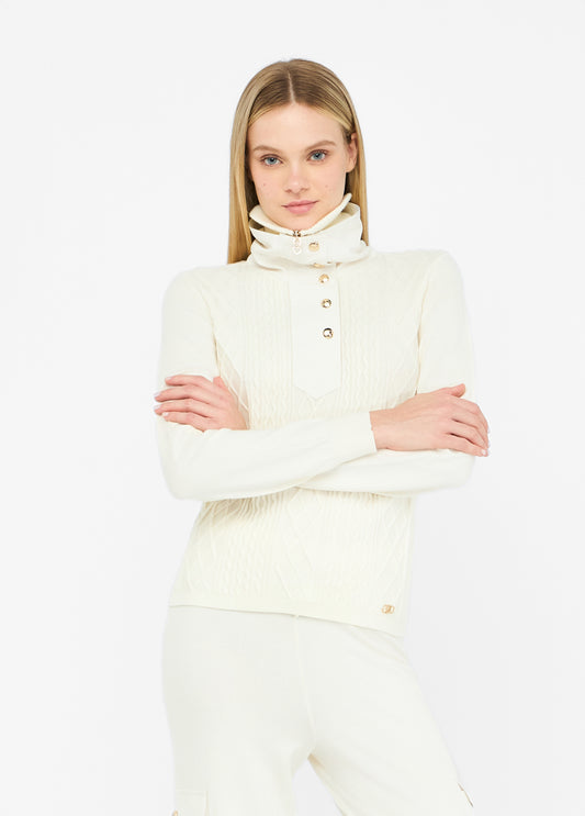 TF5039-BIANCO/LATTE - MAGLIA - LIU JO