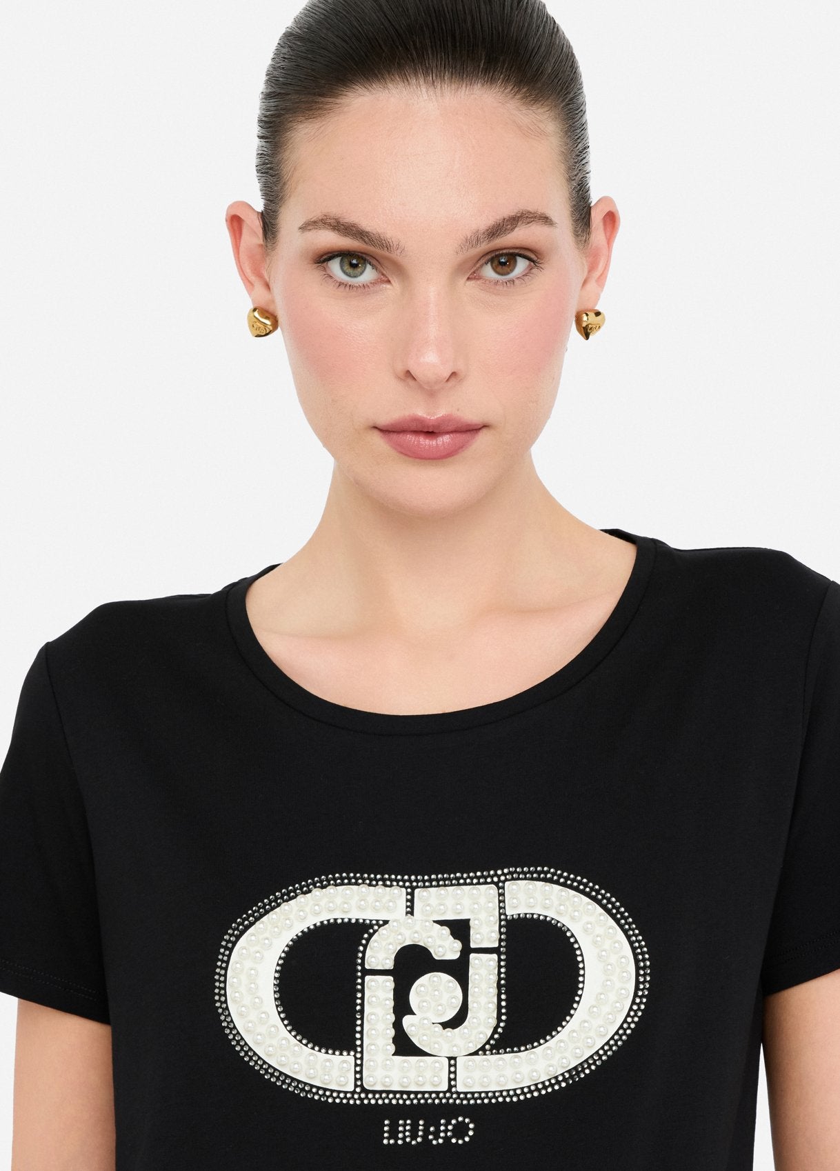 TF5280-NEROMONOGRAM - T-SHIRT - LIU JO