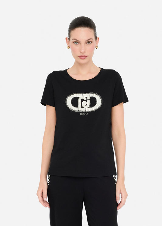 TF5280-NEROMONOGRAM - T-SHIRT - LIU JO