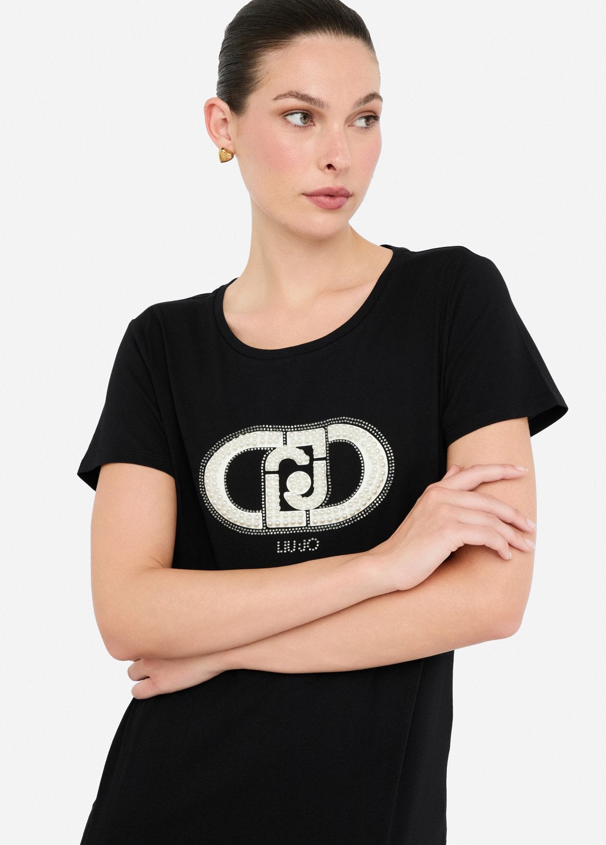 TF5280-NEROMONOGRAM - T-SHIRT - LIU JO