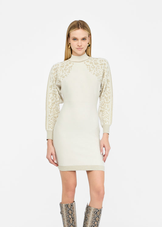 TF5176-BIANCOLATTE/GOLD - ABITO - LIU JO