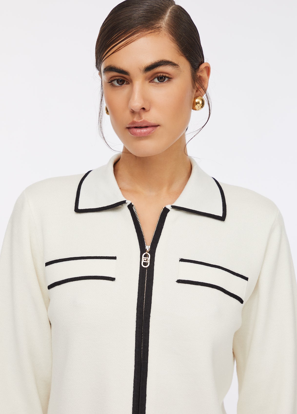 TF5250-BIANCO/NERO - MAGLIA - LIU JO