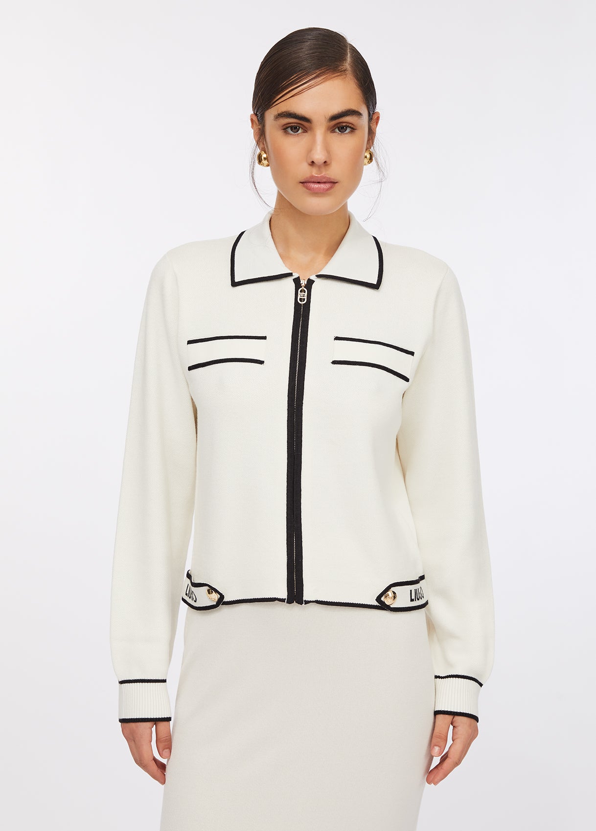 TF5250-BIANCO/NERO - MAGLIA - LIU JO