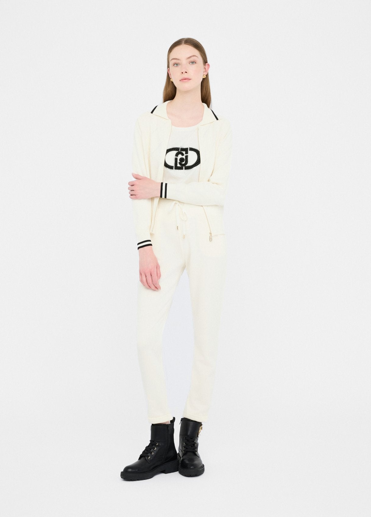 TF5032-LATTE/NERO - MAGLIA - LIU JO