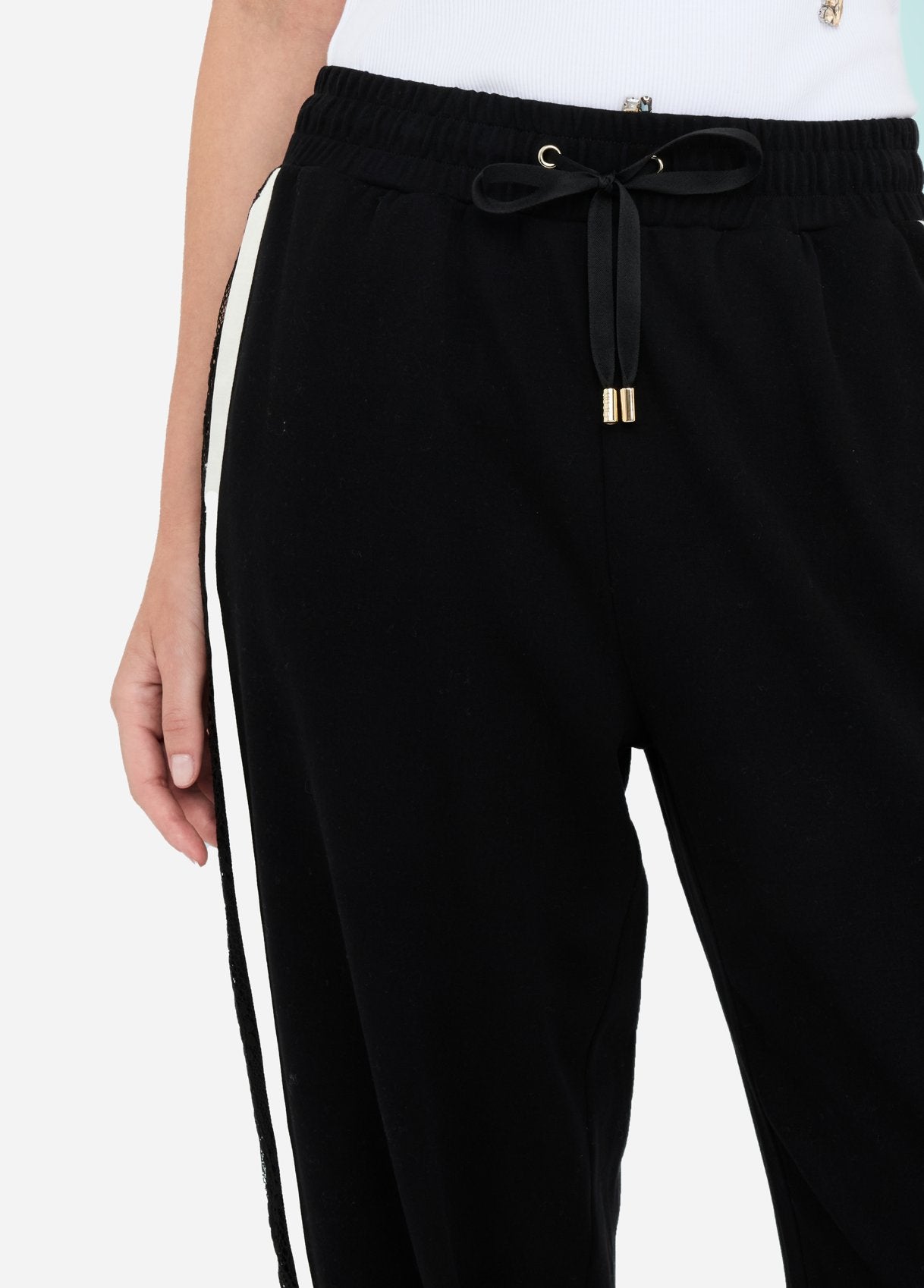 TF5010-NERO/BIANCO - PANTALONE - LIU JO