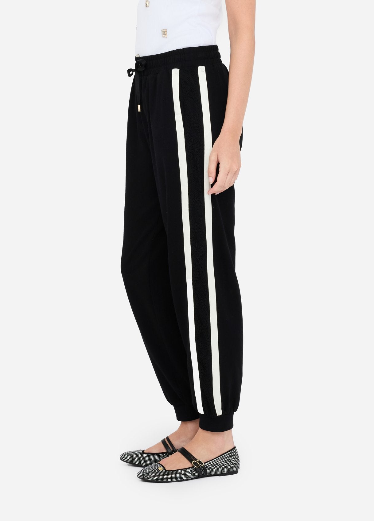 TF5010-NERO/BIANCO - PANTALONE - LIU JO