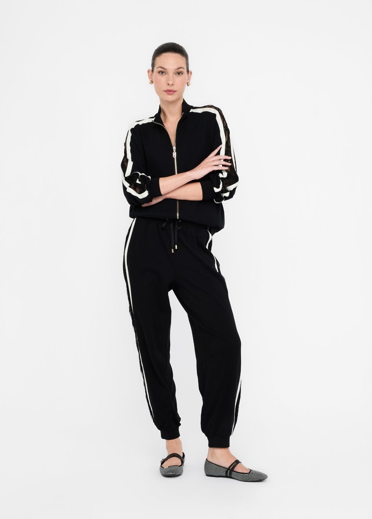 TF5010-NERO/BIANCO - PANTALONE - LIU JO