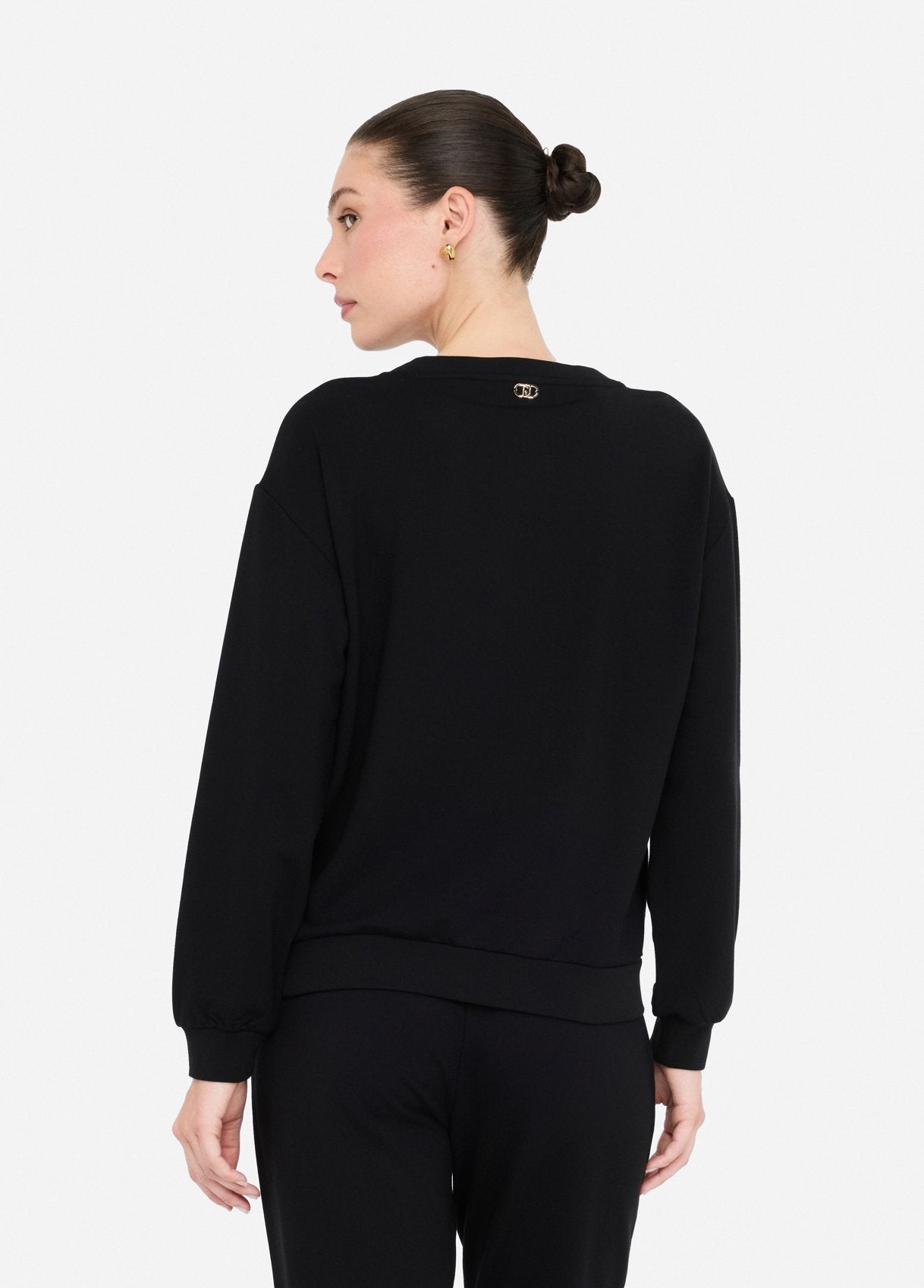 TF5154-NERO/MONOGRAM - FELPA - LIU JO