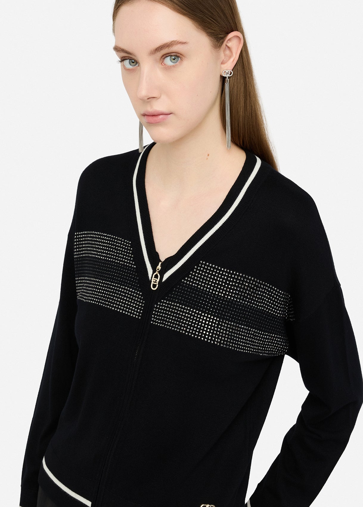 TF5208-NERO/BIANCO - MAGLIA - LIU JO