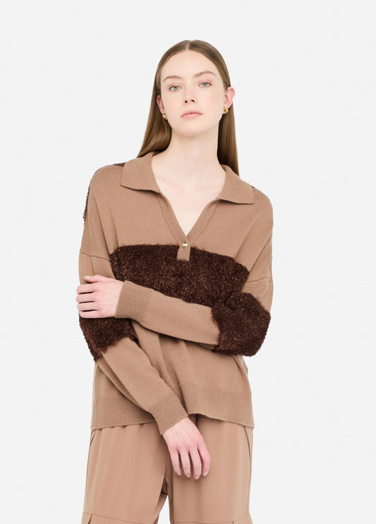 TF5221-CHOCOLATE - MAGLIA - LIU JO