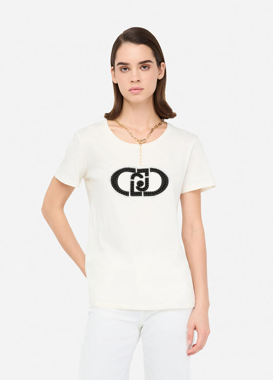 TF5280-BIANCOLATTE - T-SHIRT - LIU JO