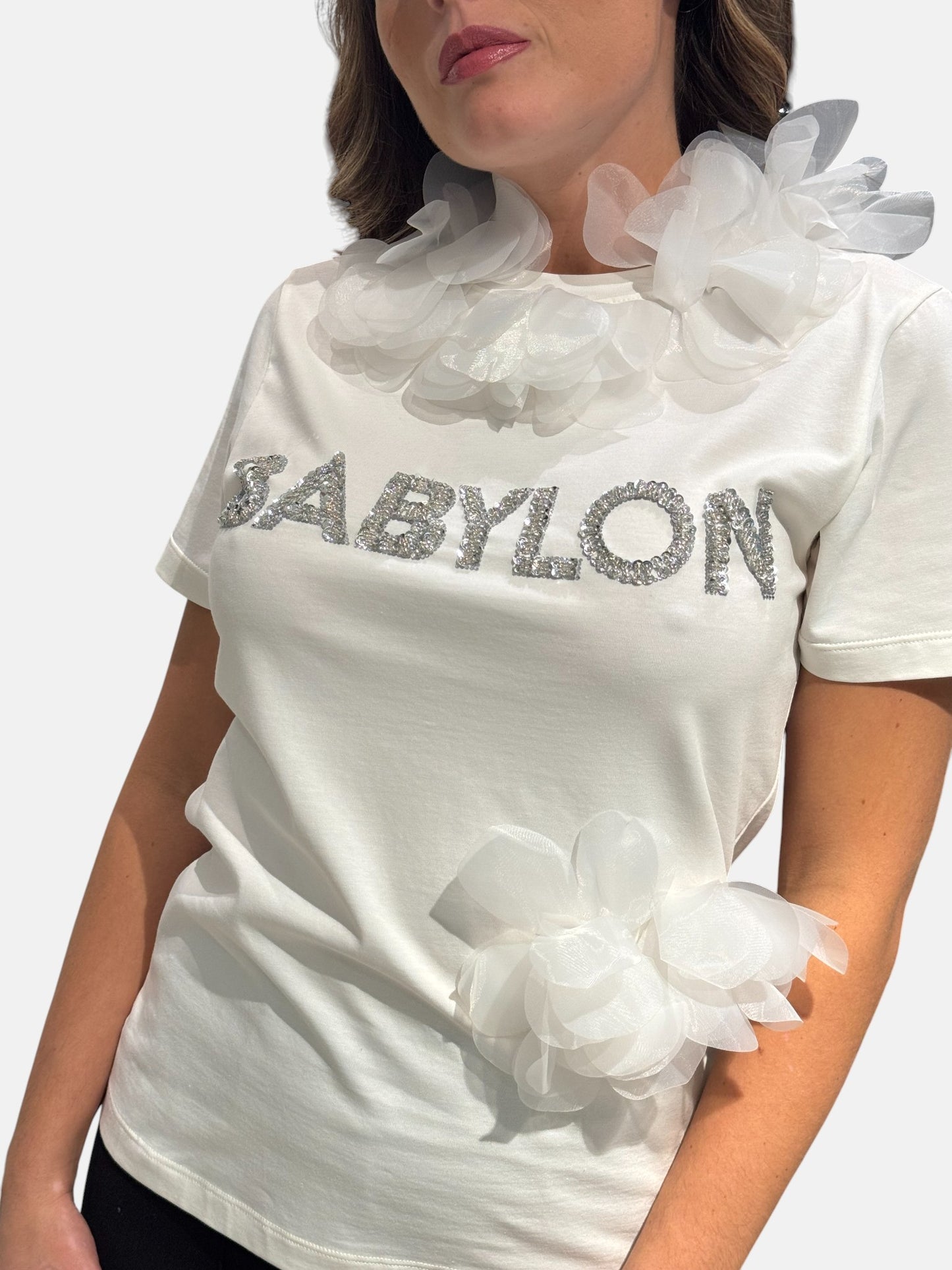 XS00471-BIANCO - T-SHIRT - BABYLON W LES FEMMES