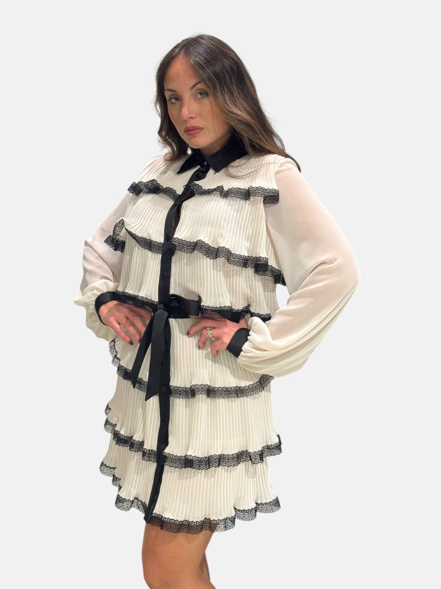 XMF0201-PANNA/NERO - ABITO - BABYLON W LES FEMMES