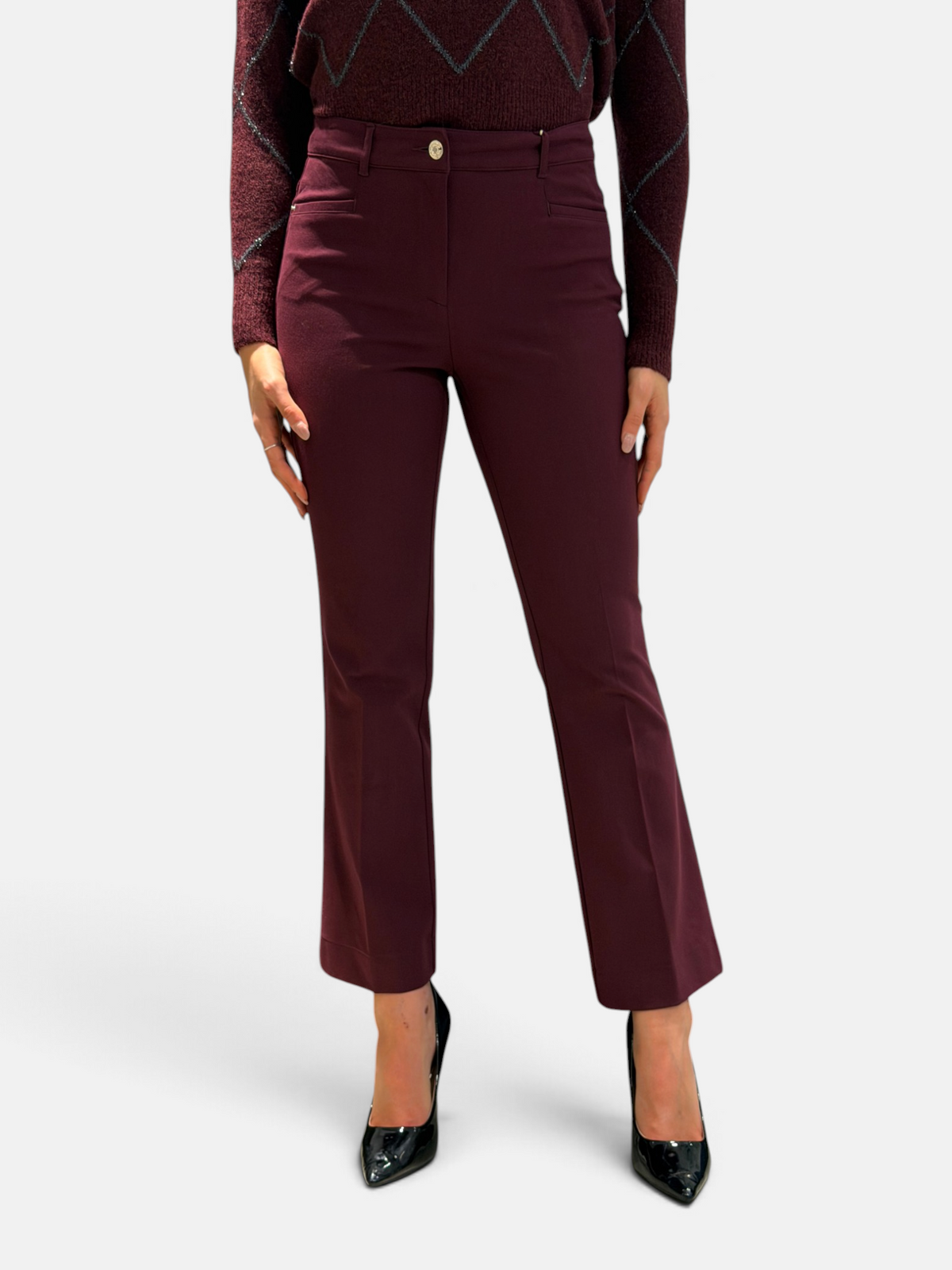 PANTALONE PBBFLARE BORDEAUX