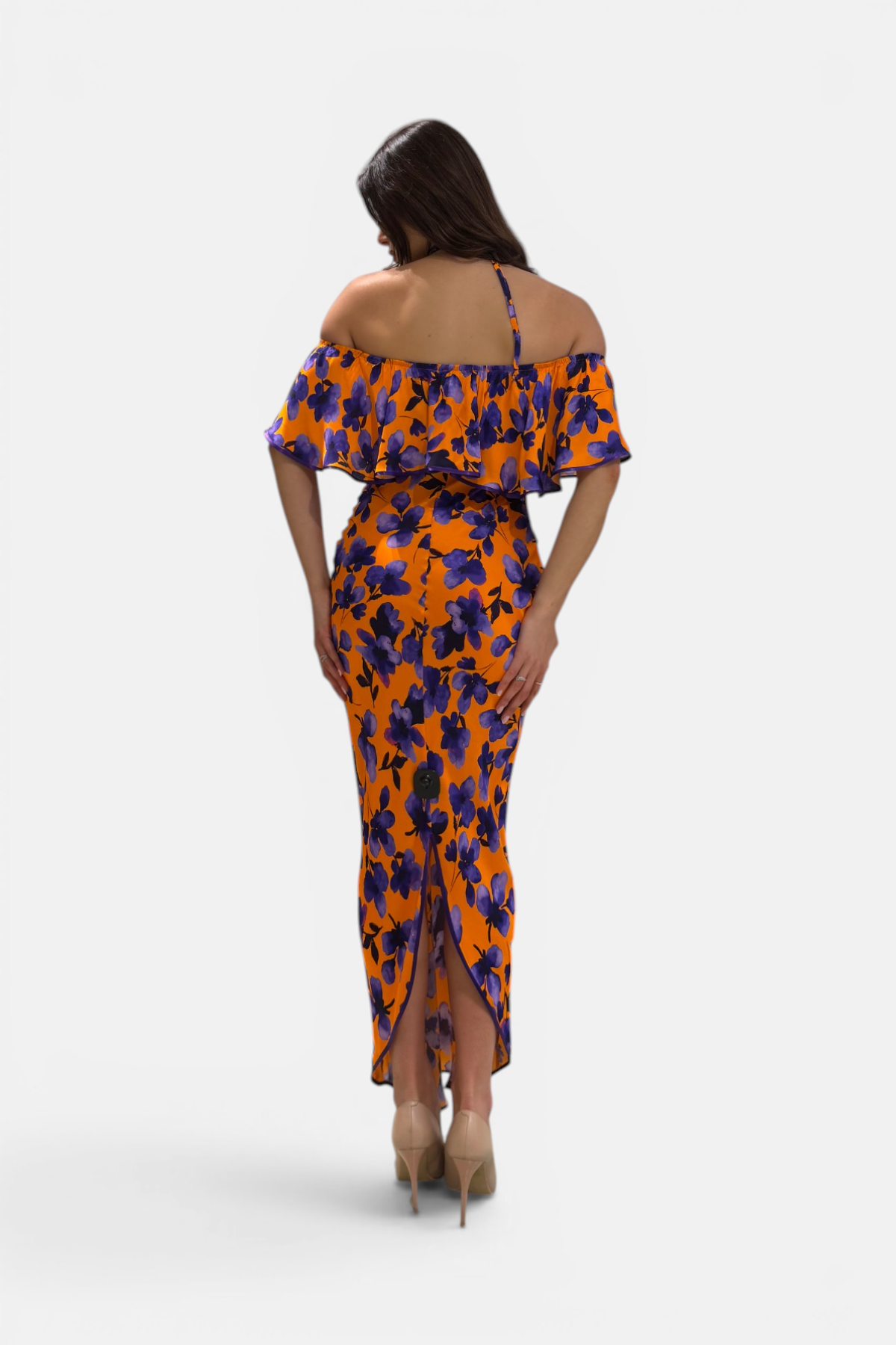 P6155-FIORILILLA/ARANCIO - ABITO - MOQÈTTE