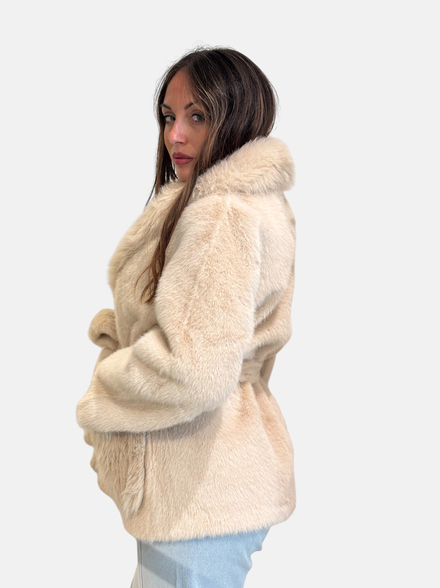 JLYV0525-BEIGE - ECOPELLICCIA - FURELLE