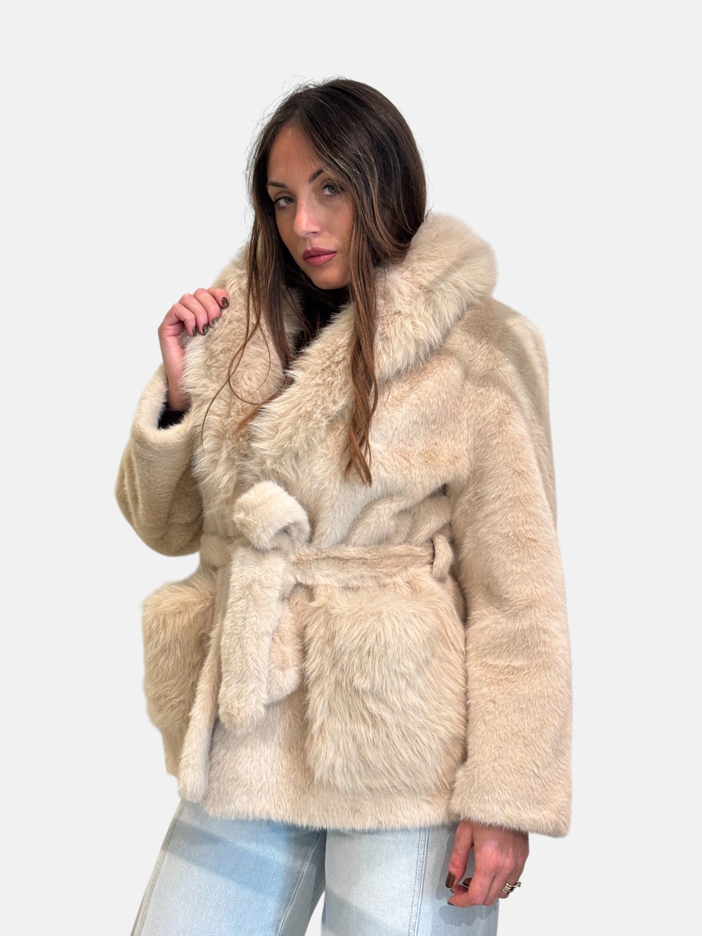 JLYV0525-BEIGE - ECOPELLICCIA - FURELLE