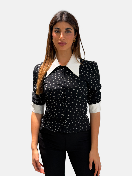 BLUSA MMABW01795 MARGHERITINE NERO