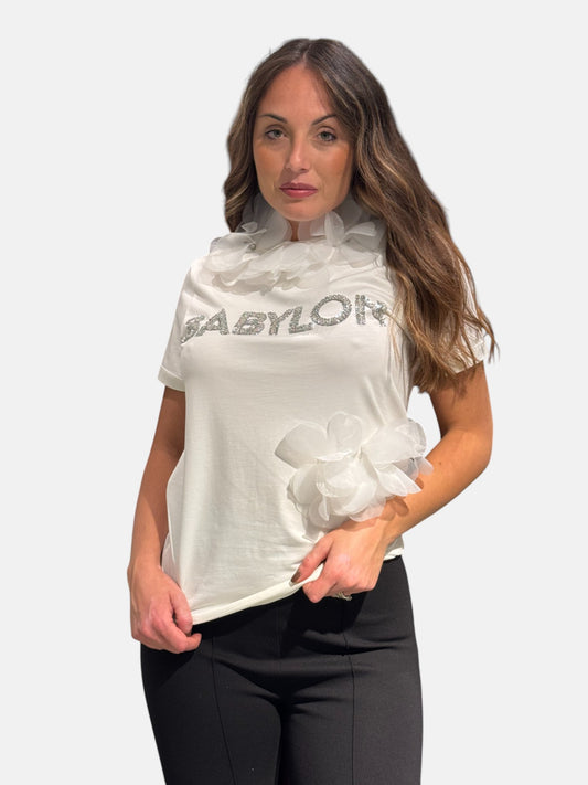 XS00471-BIANCO - T-SHIRT - BABYLON W LES FEMMES