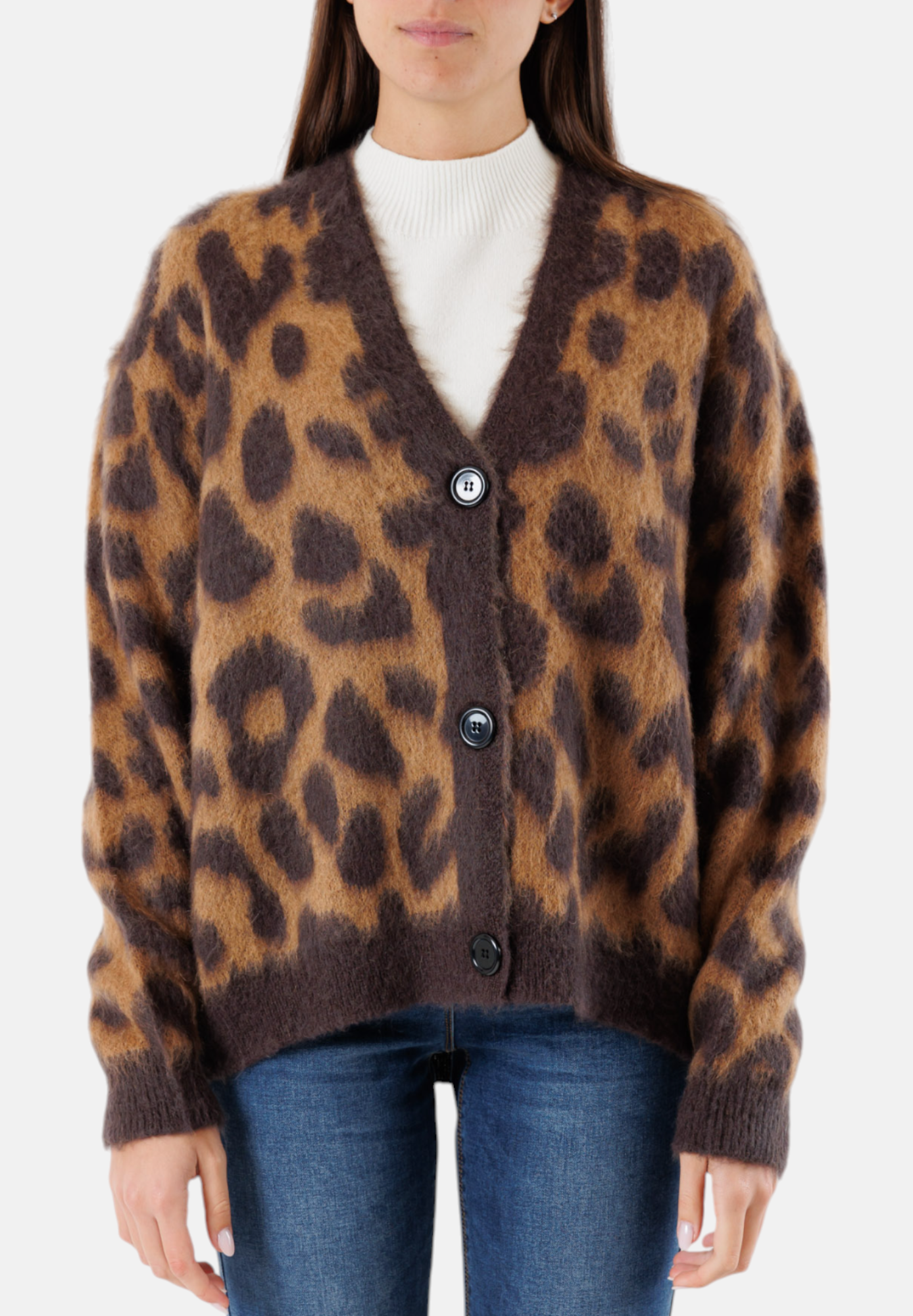 3M0370-MORO/CAMMELLO - CARDIGAN - KONTATTO