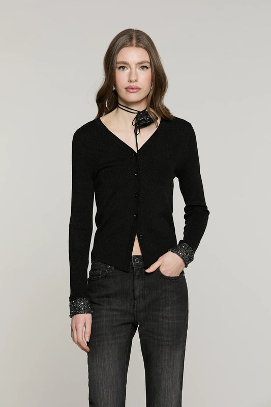 CARDIGAN SMOOTH BLACK