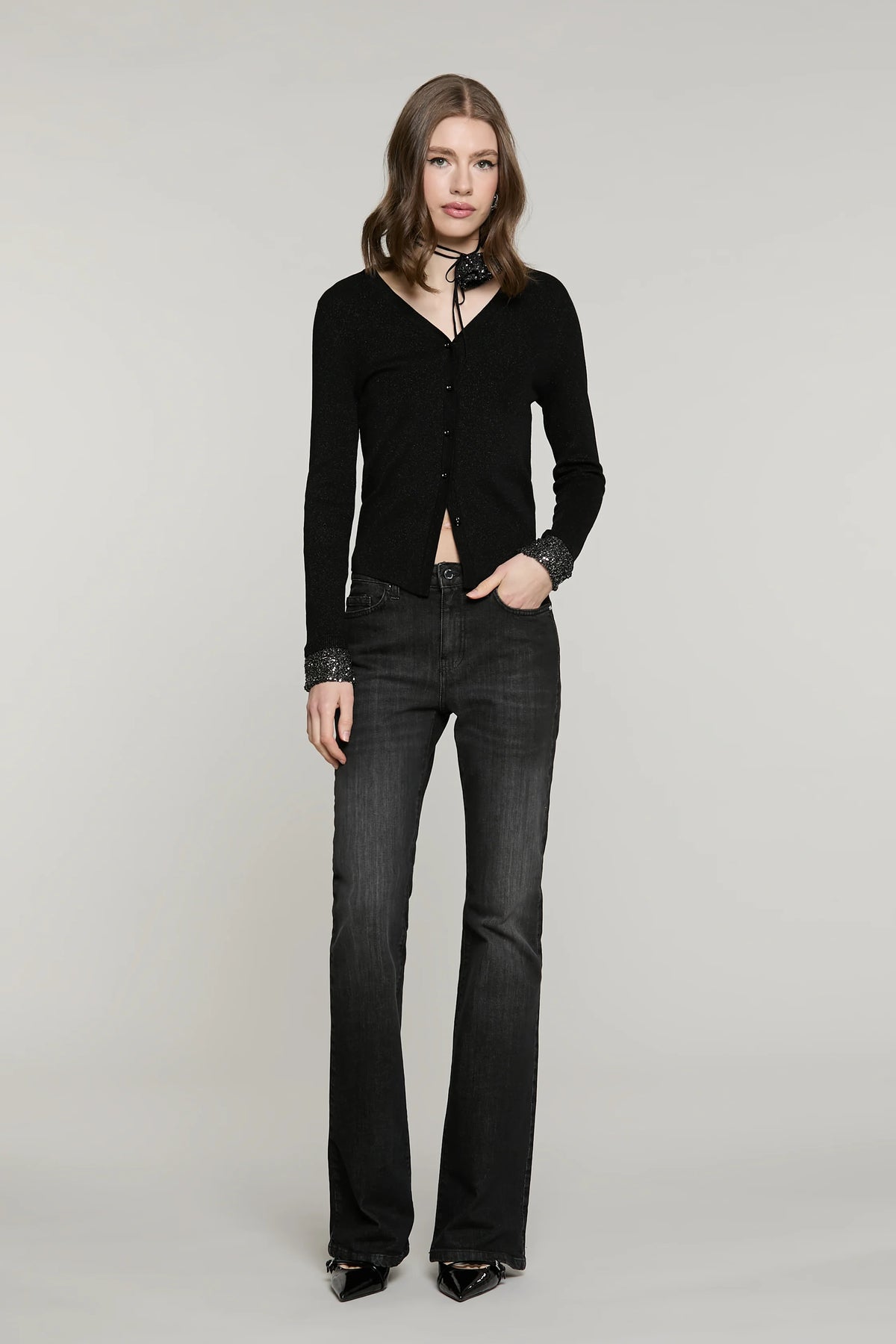 CARDIGAN SMOOTH BLACK