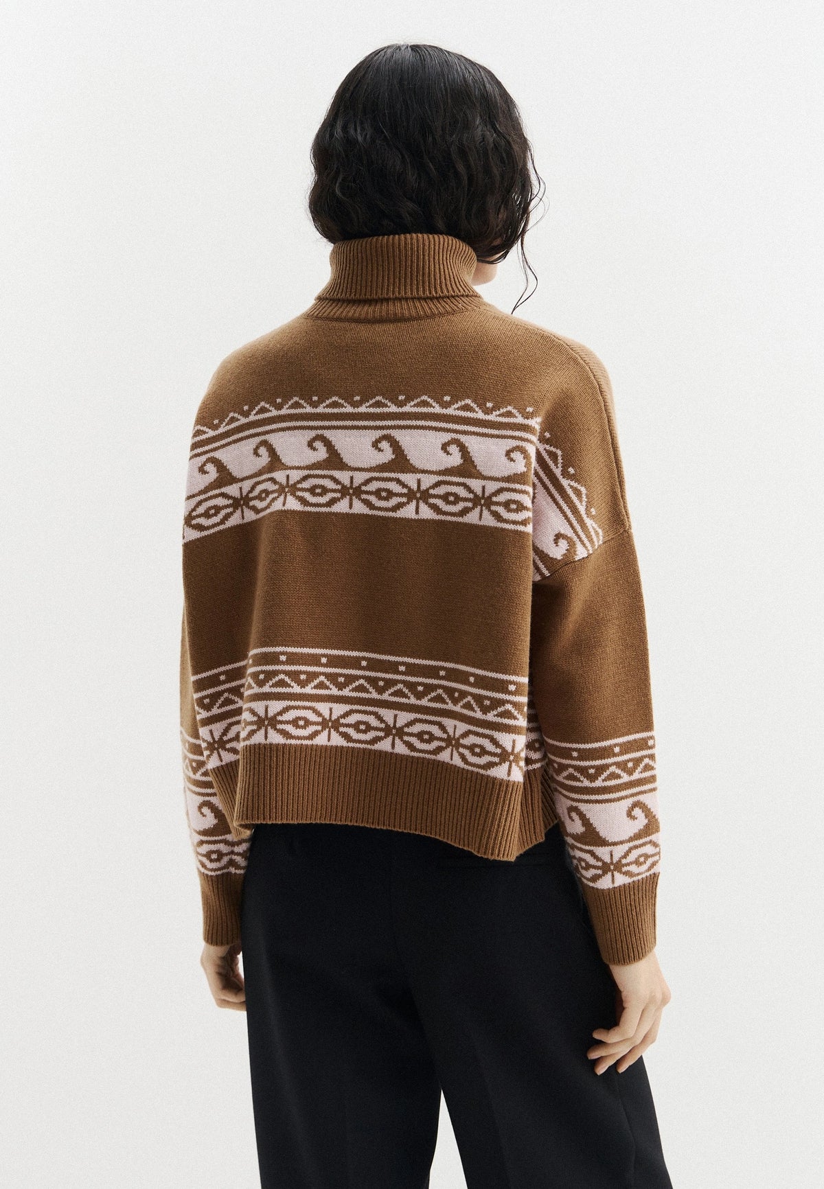 MAGLIA PBBFOLK TABACCO/ROSA