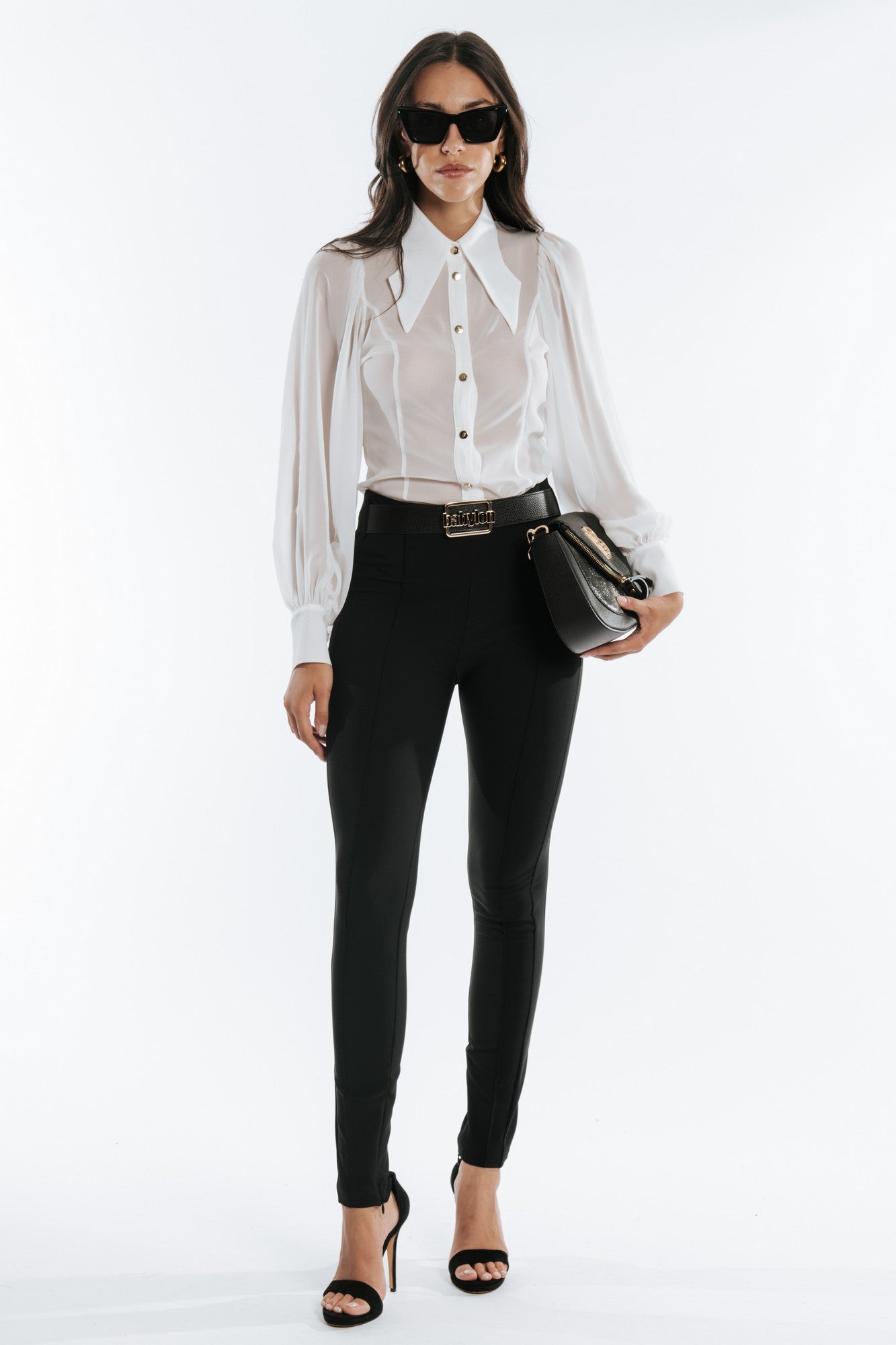 MF0300-NERO - CAMICIA - BABYLON W LES FEMMES