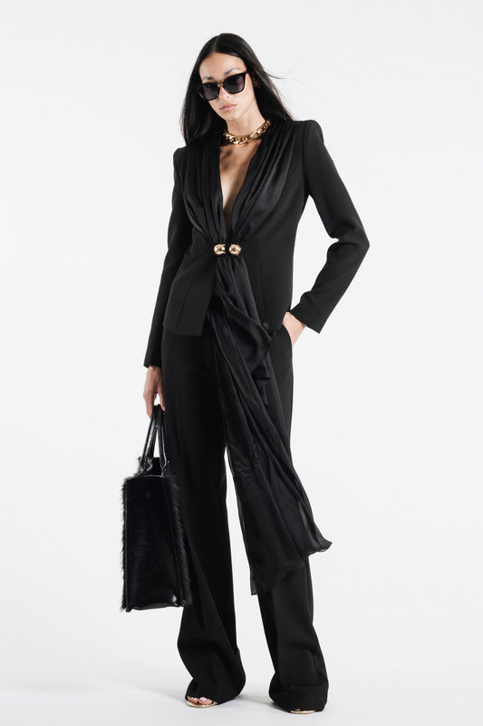 XS00501-NERO - PANTALONE - BABYLON W LES FEMMES