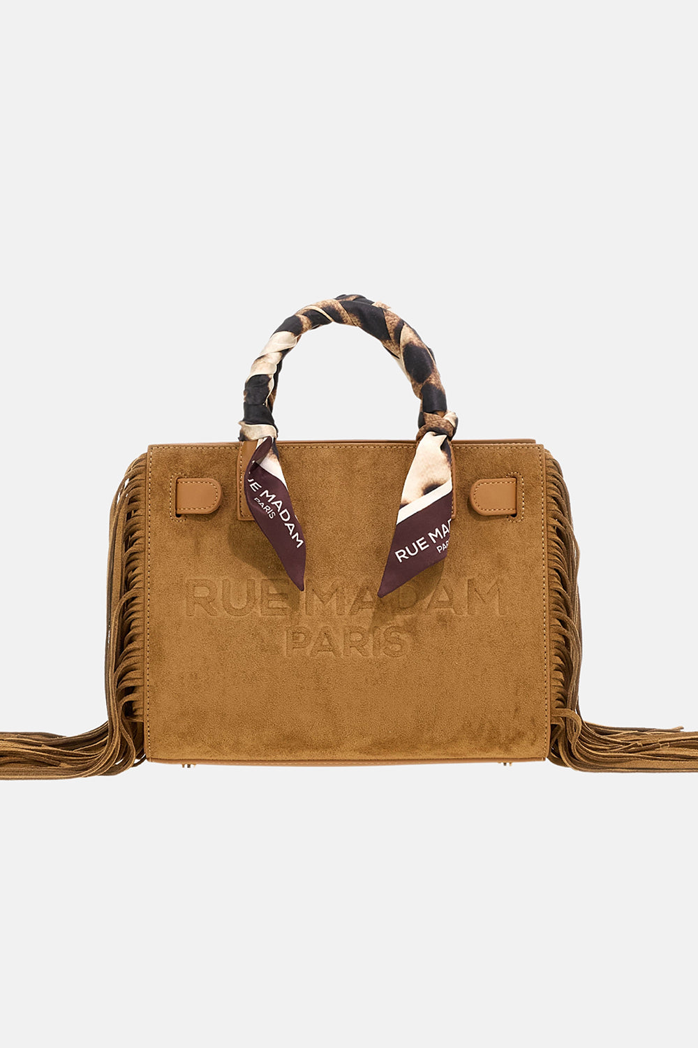 BORSA CANYON MINI TOTE FRINGES SUEDE COGNAC