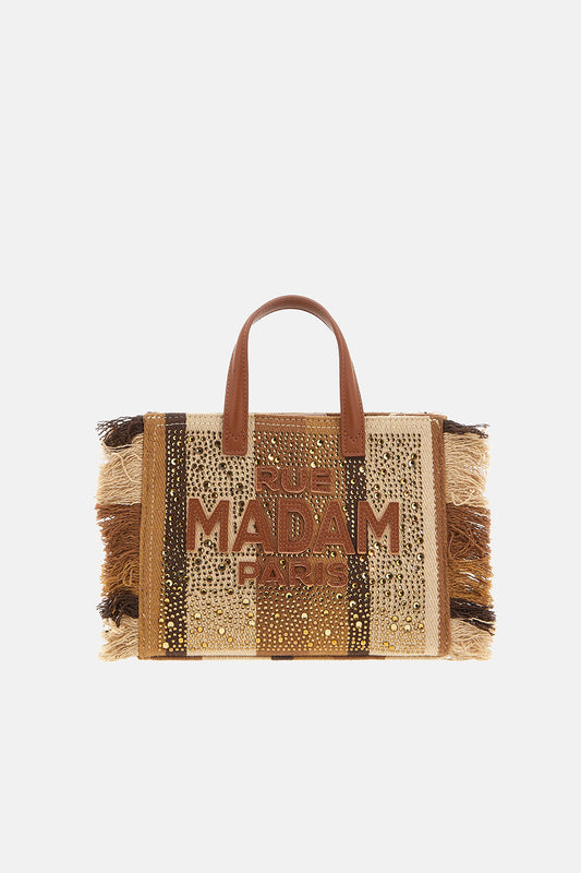 CASABLANCAMINITOTE-STRIPESBROWN - BORSA - RUE MADAM PARIS