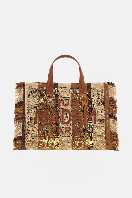CASABLANCATOTE-STRIPESBROWN - BORSA - RUE MADAM PARIS