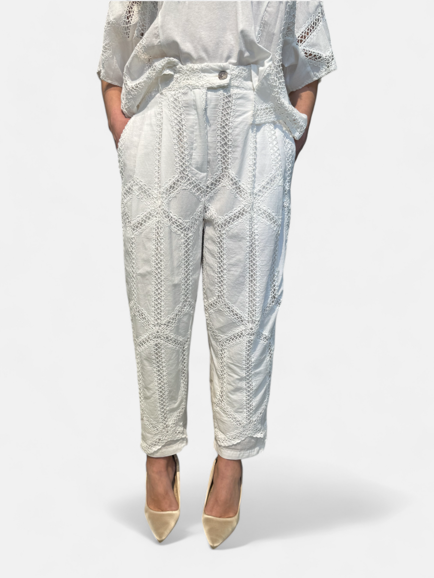 V35A0274-BIANCO - PANTALONE - SOUVENIR