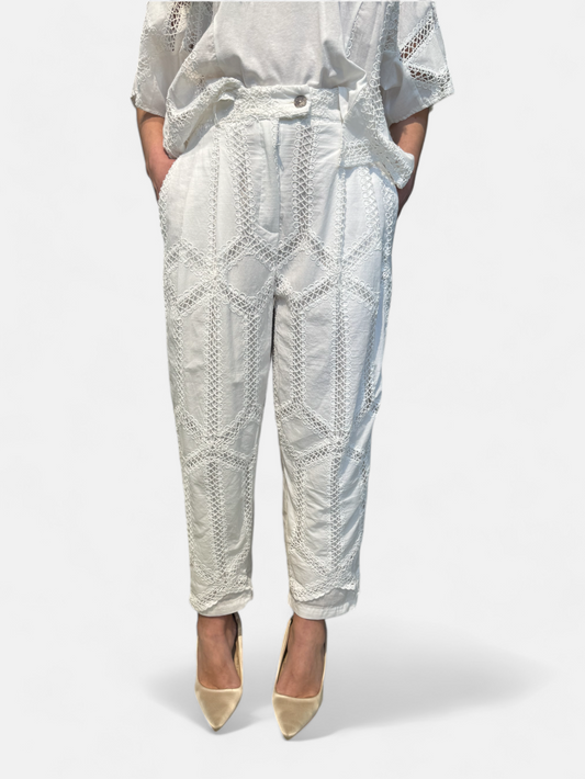 V35A0274-BIANCO - PANTALONE - SOUVENIR