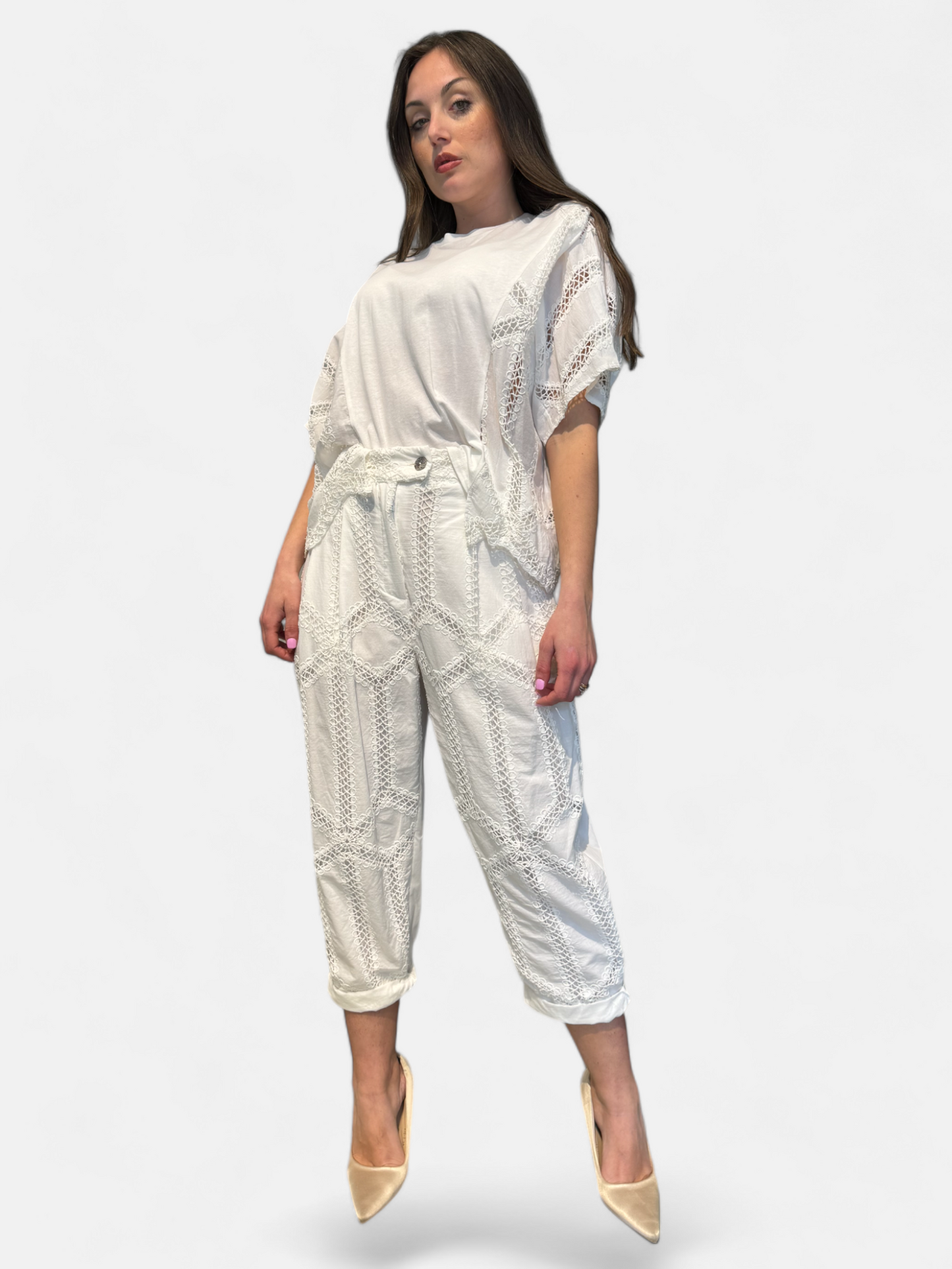 V35A0274-BIANCO - PANTALONE - SOUVENIR