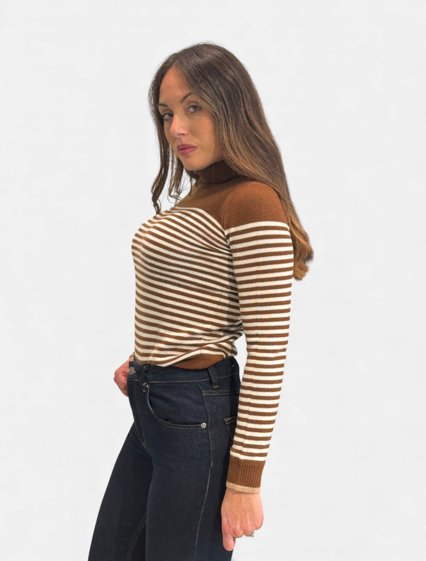 SANTHIA-004CUOIO/AVIO/CAMMELLO - MAGLIA - PENNYBLACK