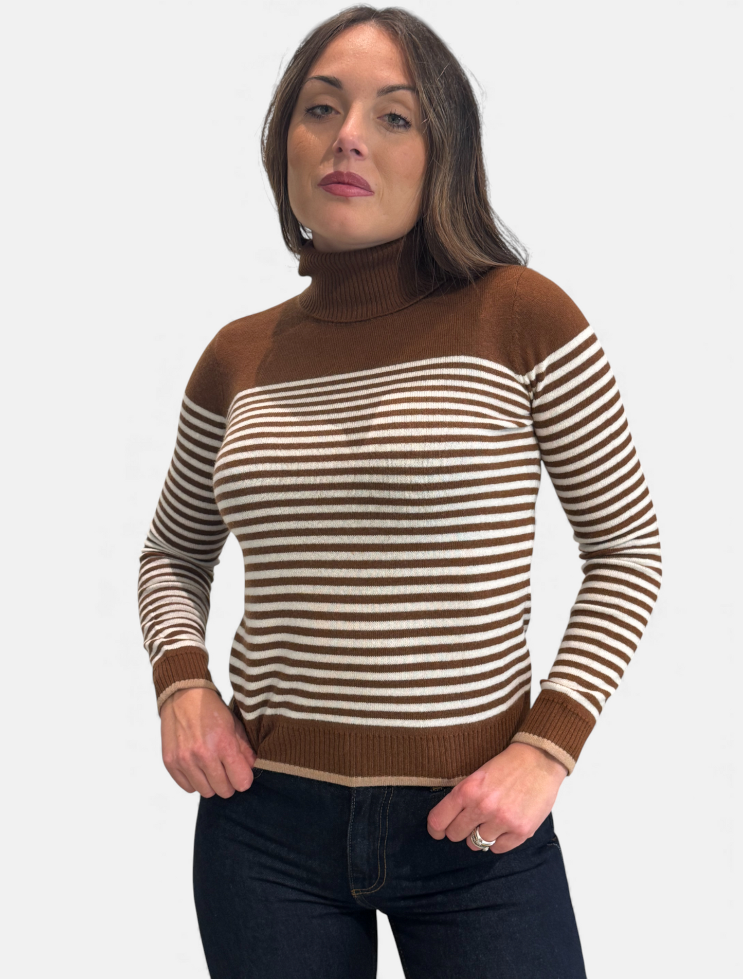 SANTHIA-004CUOIO/AVIO/CAMMELLO - MAGLIA - PENNYBLACK