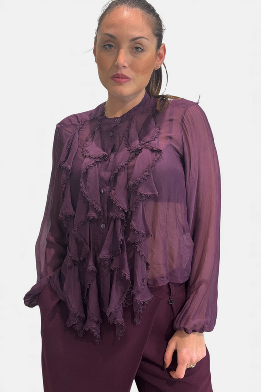 C207Y019A-MELANZANA - CAMICIA - DIXIE