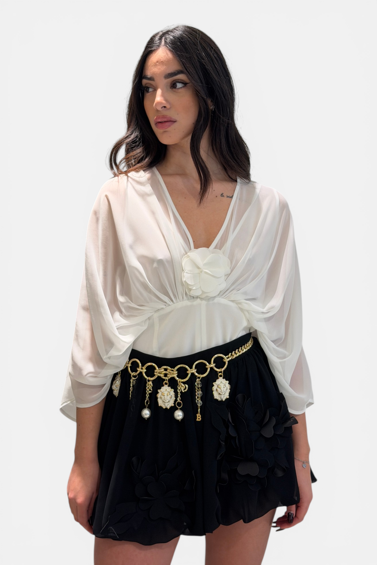 WMF0311-BIANCO - BLUSA - BABYLON W LES FEMMES