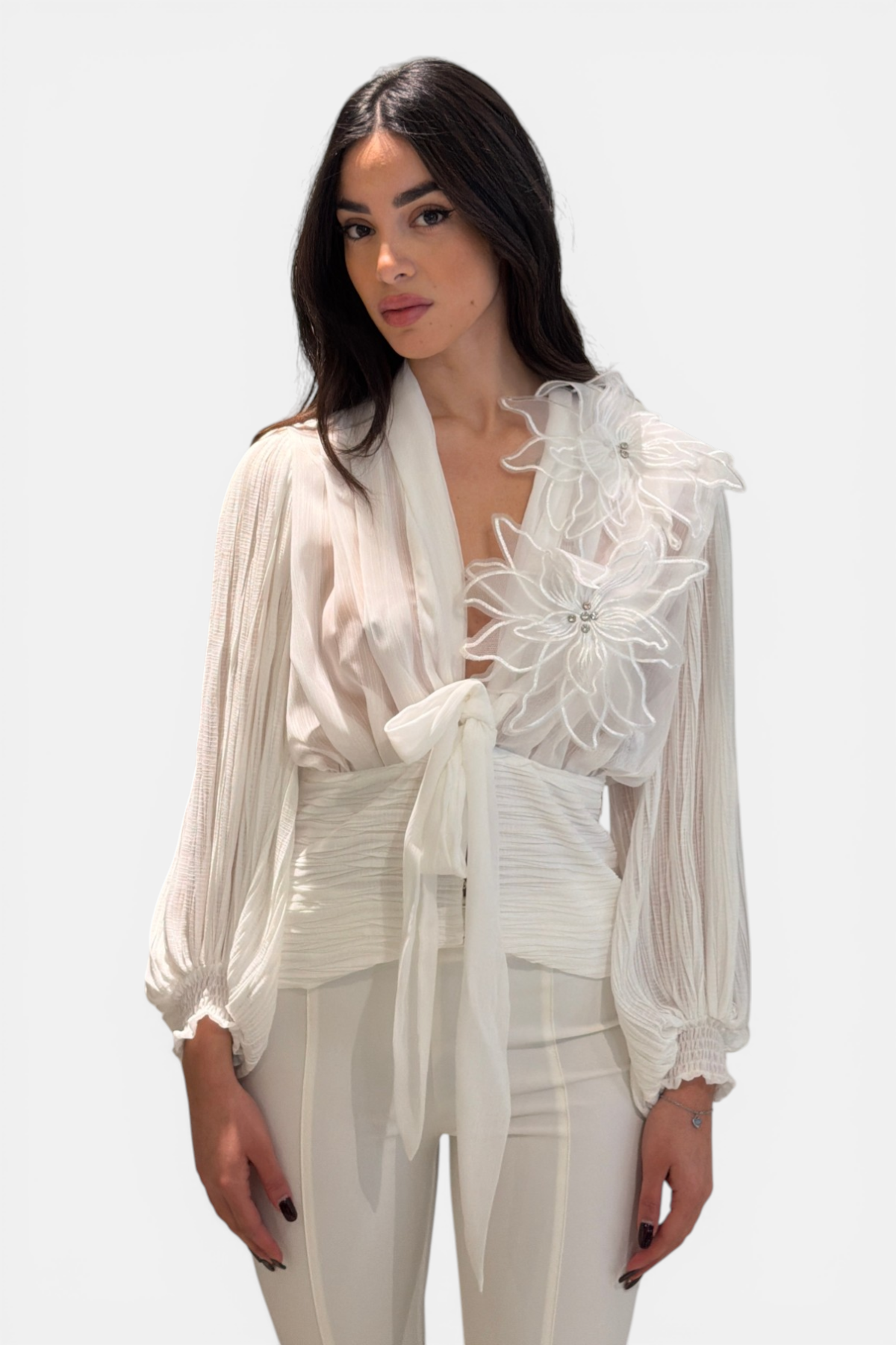 WS00358-BIANCO - CAMICIA - BABYLON W LES FEMMES