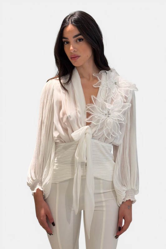 WS00358-BIANCO - CAMICIA - BABYLON W LES FEMMES