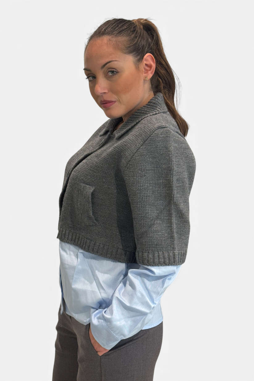 M701Y053A-GRIGIO - CARDIGAN - DIXIE