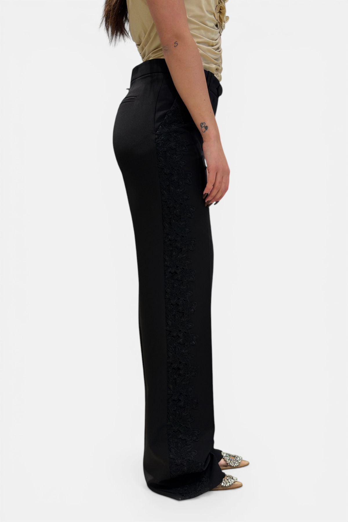 WS00551-NERO - PANTALONE - BABYLON W LES FEMMES
